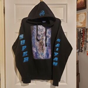 Sunrise Surf Co Dragon Ball Z Super Goku Ultra Instinct Hoodie Black Mens XL